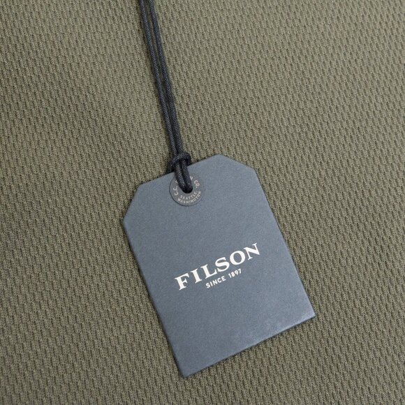 Filson Waffle Knit Thermal Crewneck Shirt Mens XS Long Sleeve Mossy Rock Green - Picture 12 of 16